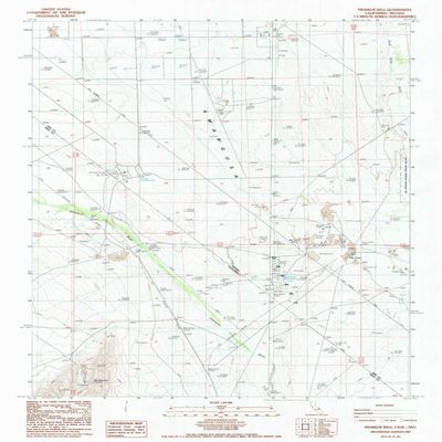 Franklin Well CA topo map, 1:24000 Scale, 7.5 X 7.5 Minute, Historical, 1987, Updated 1987, 26.8 x 21.5 in - Tyvek