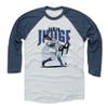 500 LEVEL Aaron Judge 3/4 Sleeve T-Shirt (Baseball Tee, XXX-Large, Indigo/Ash) - Aaron Judge Power B view 1