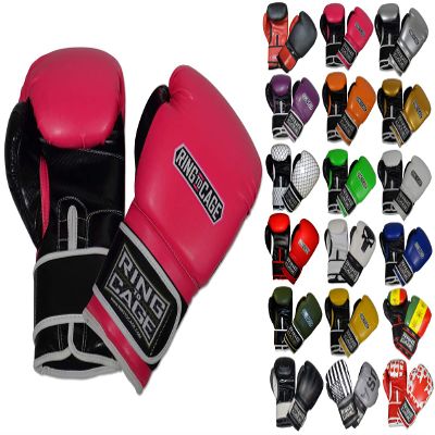 Gym Training Stand-Up Boxing Gloves (Pink/Black, Large-16oz)