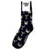Kings Of NY Martini and Whiskey Drinks Pattern Casual Cotton Socks Black view 1