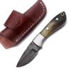WolfKlinge | Handmade Damascus Steel Fixed Blade Knife | Full Tang Bone Handle | Premium Cow Hide Leather Sheath | Ultimate EDC Knife Ideal for Fishing, Hunting, Camping, Bushcraft, Skinning & Survival | Bone Hunter view 3