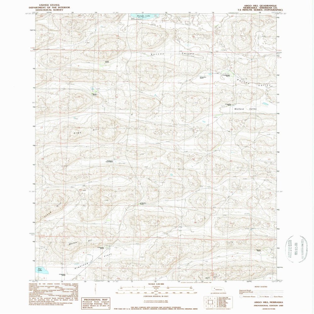 YellowMaps Argo Hill NE topo map, 1:24000 Scale, 7.5 X 7.5 Minute, Historical, 1989, Updated 1989, 26.8 x 22 in - Tyvek