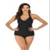 Honeystore Women's Two Piece Adjustable Straps Padded Tankini Bikini Set DS12A Black L view 2