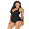 Honeystore Women's Two Piece Adjustable Straps Padded Tankini Bikini Set DS12A Black L view 3