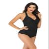 Honeystore Women's Two Piece Adjustable Straps Padded Tankini Bikini Set DS12A Black L view 4