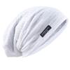 Ruphedy Men's Slouchy Beanie Summer Thin Hollow Long Oversized Skull Cap B301 (B18h-White) view 1