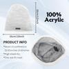 Ruphedy Men's Slouchy Beanie Summer Thin Hollow Long Oversized Skull Cap B301 (B18h-White) view 2