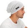 Ruphedy Men's Slouchy Beanie Summer Thin Hollow Long Oversized Skull Cap B301 (B18h-White) view 4