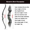 AMEYXGS 60 Inch Takedown Recurve Bow Draw Weight 25-65lbs Traditional Wood Longbow with Bamboo Core Limbs Right Left Hand American Hunting Longbow (50 Lbs, Right Hand) view 2