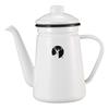 Captain Stag UH-524 Enameled Coffee Pot, 0.4 fl oz (1.1 L), White view 1