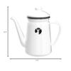 Captain Stag UH-524 Enameled Coffee Pot, 0.4 fl oz (1.1 L), White view 4
