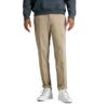 Haggar Men's Premium No Iron Khaki Straight Fit & Slim Fit Flat Front Casual Pant, Khaki Beige, 32W x 34L view 1