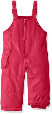 London Fog Girls' Classic Snow Bib Ski Snowsuit, Fusion Pink, 4T