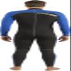 Cressi Lido Long 2 mm Man Monopiece Wetsuits, Black/Blue, M view 3