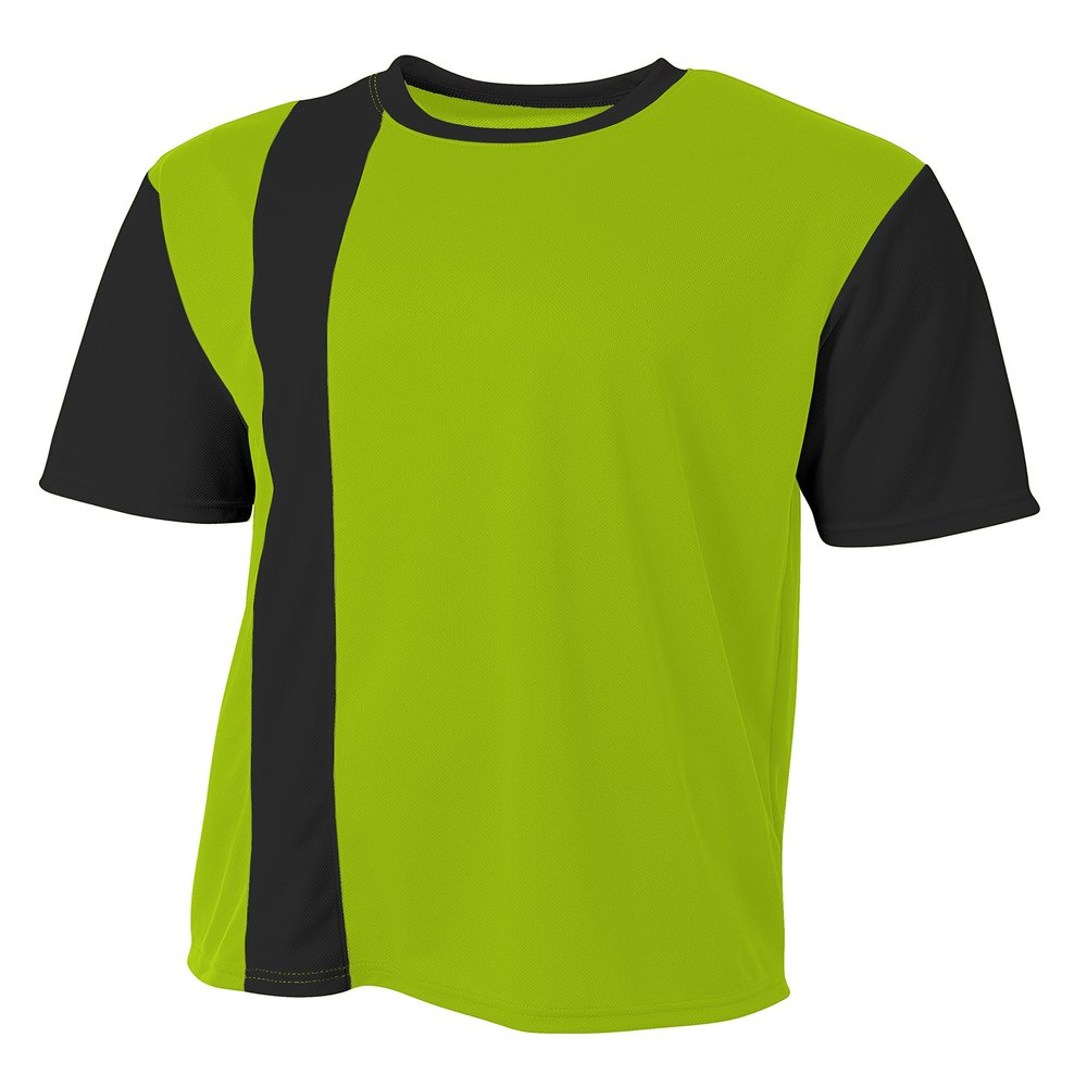 A4 Boy's Legend Soccer Jersey Shirt, Lime Black, X-Large
