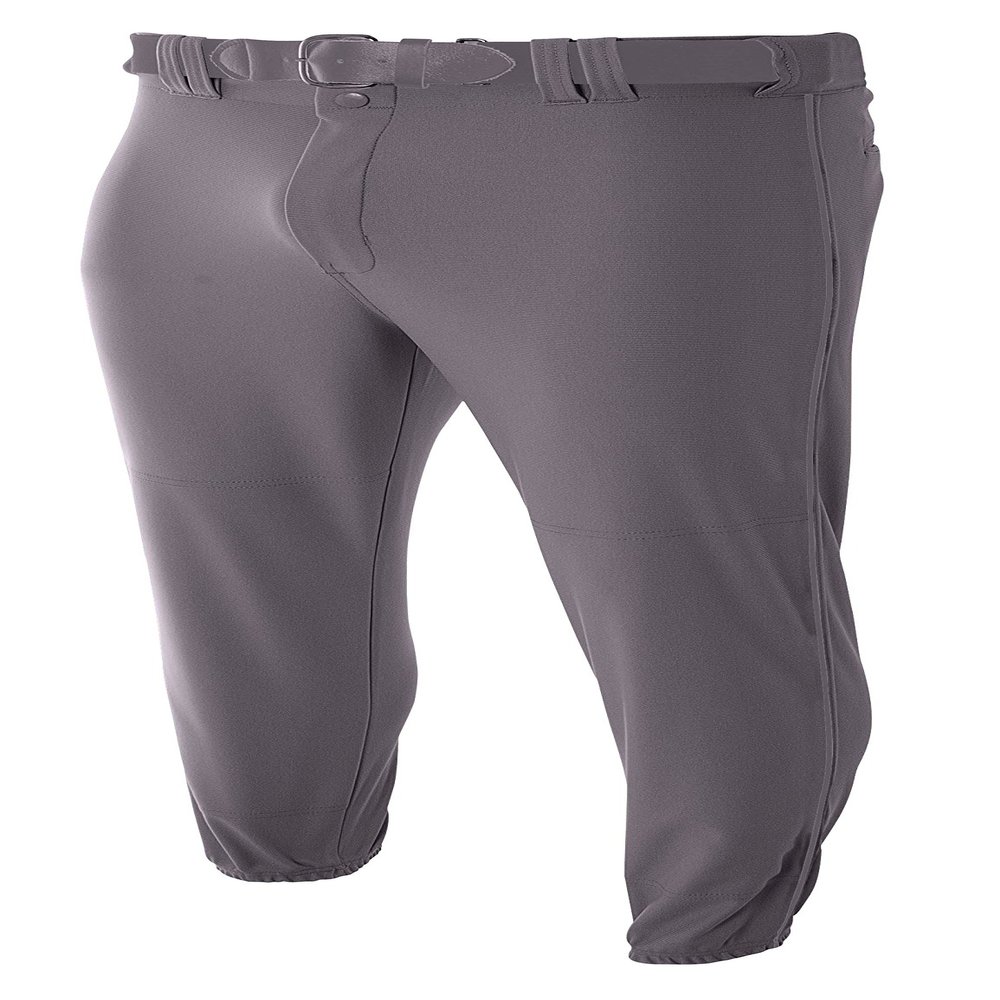 A4 Mens Pro-Style Elastic Bottom Baseball Pant, Large, Graphite