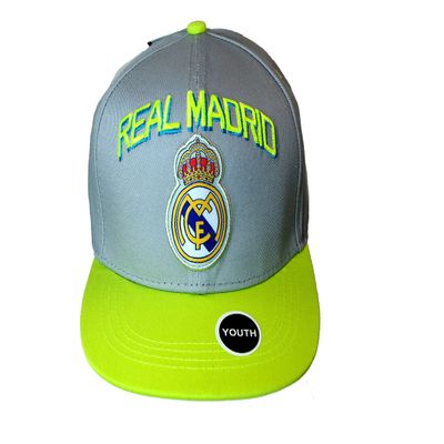 Real Madrid Youth Size Authentic Official Licensed Product Soccer Cap - 10-2 Grey
