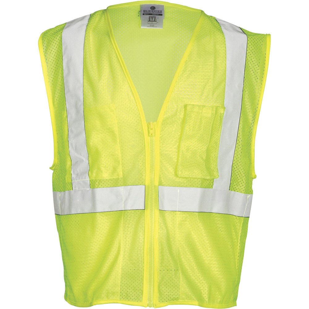 Kishigo Self Extinguishing Mesh Vest XL Lime