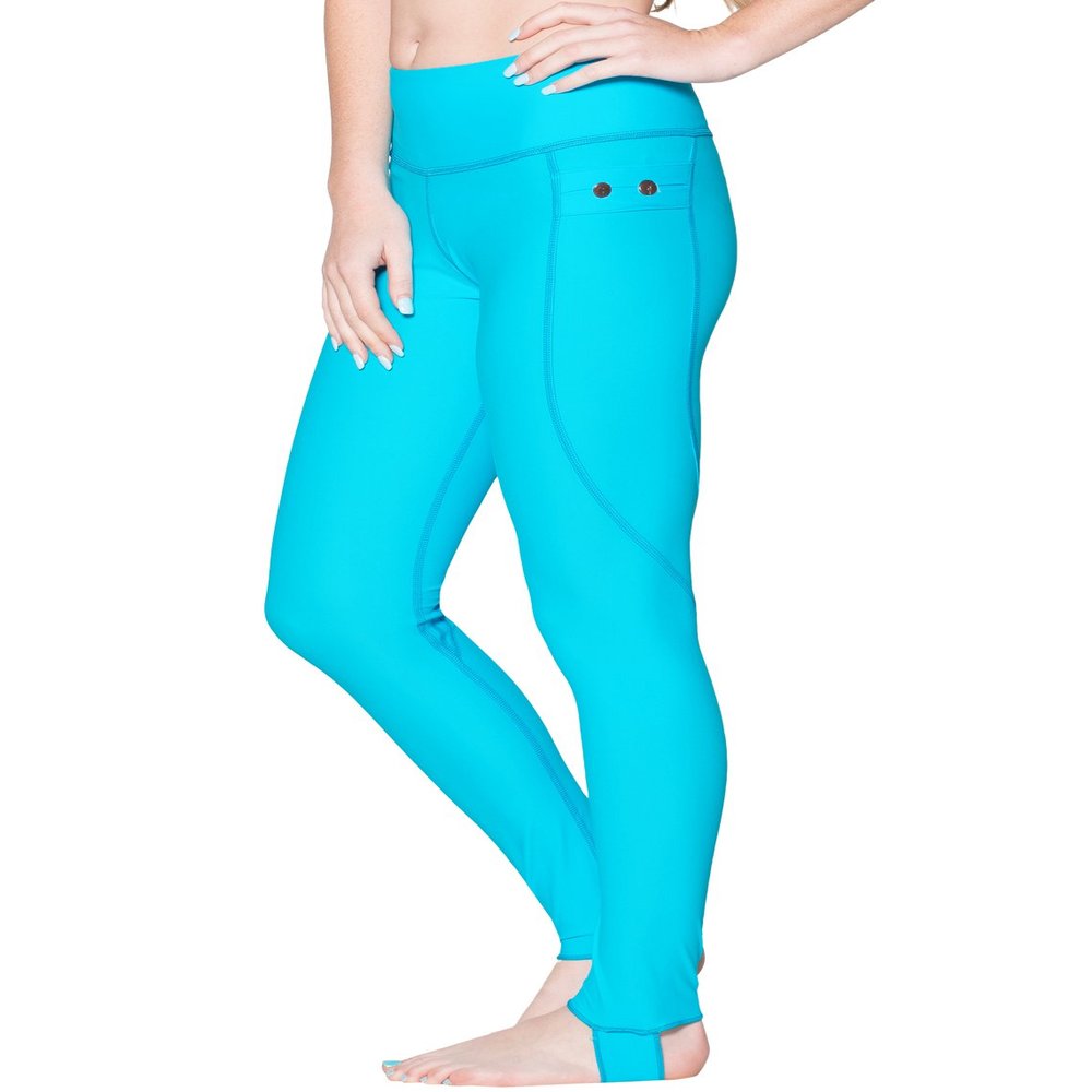 Tuga Women's Snorkel Stirrup Swim Legging, UPF 50+, Made in USA, Hawaii, S