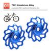Ceramic Bearing Derailleur Pulley, Smooth Rolling with Low Friction, Rear Wheel for Road Bikes, 2Pcs 11T Blue for Cyclists and Mechanics view 4