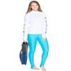 Tuga Women's Snorkel Stirrup Swim Legging, UPF 50+, Made in USA, Teal, XS view 4