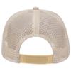 OTTO Promo Cotton Blend Twill 6 Panel Low Profile Mesh Back Trucker Hat - Khaki view 2