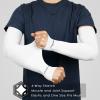 Achiou Arm Sun Sleeves Compression UV Protection Cooling for Men Women Summer Sunblock Basketball Football, Cover Arms Tattoo view 2