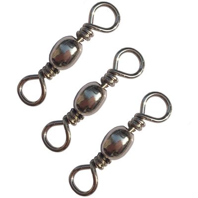 100pcs Fishing Barrel Swivel Extra Strong Ball Bearing Fishing Swivels Accessories Tackle (2#)