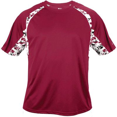 Digital Hook Tee Cardinal/Columbia Blue Digital 3X-L