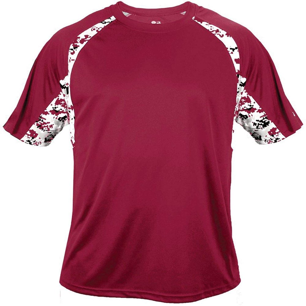 Digital Hook Tee Cardinal/Columbia Blue Digital 3X-L
