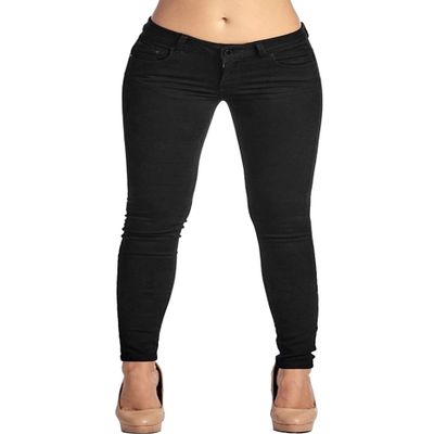2LUV Women's Stretchy 5 Pocket Skinny Super Comfy Uniform Pants Black 3