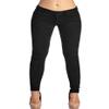 2LUV Women's Stretchy 5 Pocket Skinny Super Comfy Uniform Pants Black 3 view 1