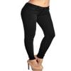 2LUV Women's Stretchy 5 Pocket Skinny Super Comfy Uniform Pants Black 3 view 2