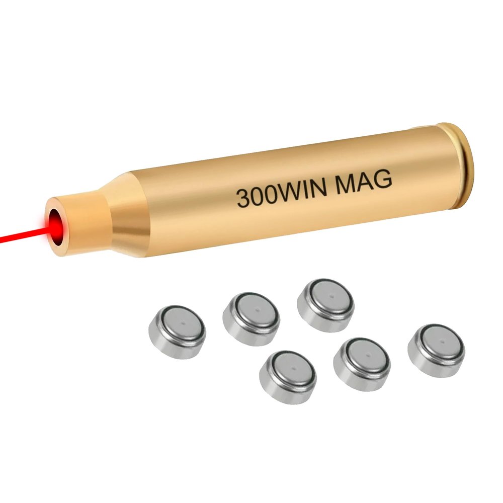 360 Tactical 300WIN MAG Sight Cartridge Red Laser Bore Boresighter Caliber for Rifles Hunting Bore Sight