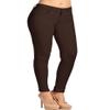 2LUV Women's Stretchy 5 Pocket Skinny Color Uniform Pants Coffee 1 view 2