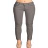 2LUV Women's Stretchy 5 Pocket Skinny Color Uniform Pants Grey 5 view 1