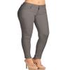 2LUV Women's Stretchy 5 Pocket Skinny Color Uniform Pants Grey 5 view 2