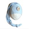 AMOS and SAWYER Knotted Sleeping Hat, Newborn Photography Prop (Newborn, Blue Rain - Round Button) view 1