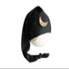 AMOS and SAWYER Knotted Sleeping Hat, Newborn Photography Prop (Newborn, Black - Moon Button) view 1