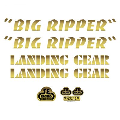 SE Bikes Big Ripper Decal Set null GOLD