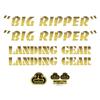 SE Bikes Big Ripper Decal Set null GOLD view 1