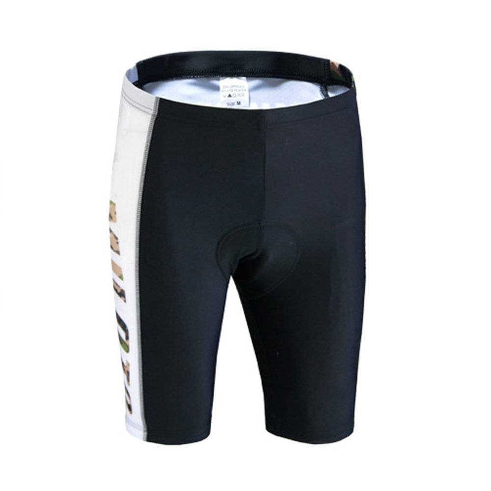 Uriah Men's Cycling Shorts 3D Coolmax Gel Padded Camouflage White Size 5XL(CN)