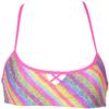 arena Rulebreaker BE Bandeau Bikini Top Athletic Sport Swim Top for Women, Paparazzi, Large view 1