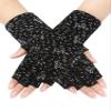 Maxdot 1 Pair Women Sunblock Fingerless Gloves UV Protection Driving Gloves Summer Mitten Non Slip for Outdoor Cycling Manicures (Black) view 1