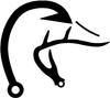 2 Duck Fish Deer Decals Sticker (Black) view 1