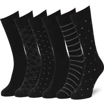 Easton Marlowe Mens Dress Socks 10-13 Black Dress Socks 9-12 6 Pack Classic Patterned Socks #4-3 Men's Socks & Hosiery Size 10-13 Gifts for Men