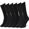 Easton Marlowe Mens Dress Socks 10-13 Black Dress Socks 9-12 6 Pack Classic Patterned Socks #4-3 Men's Socks & Hosiery Size 10-13 Gifts for Men view 1