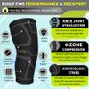 Knee Brace Men & Women, Knee Compression Sleeve Support Wrap Tendonitis L view 4