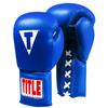 Title Classic Leather Lace Training Gloves 2.0, Blue, 18 oz view 1