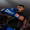 Title Classic Leather Elastic Training Gloves 2.0, Blue, 14 oz view 4